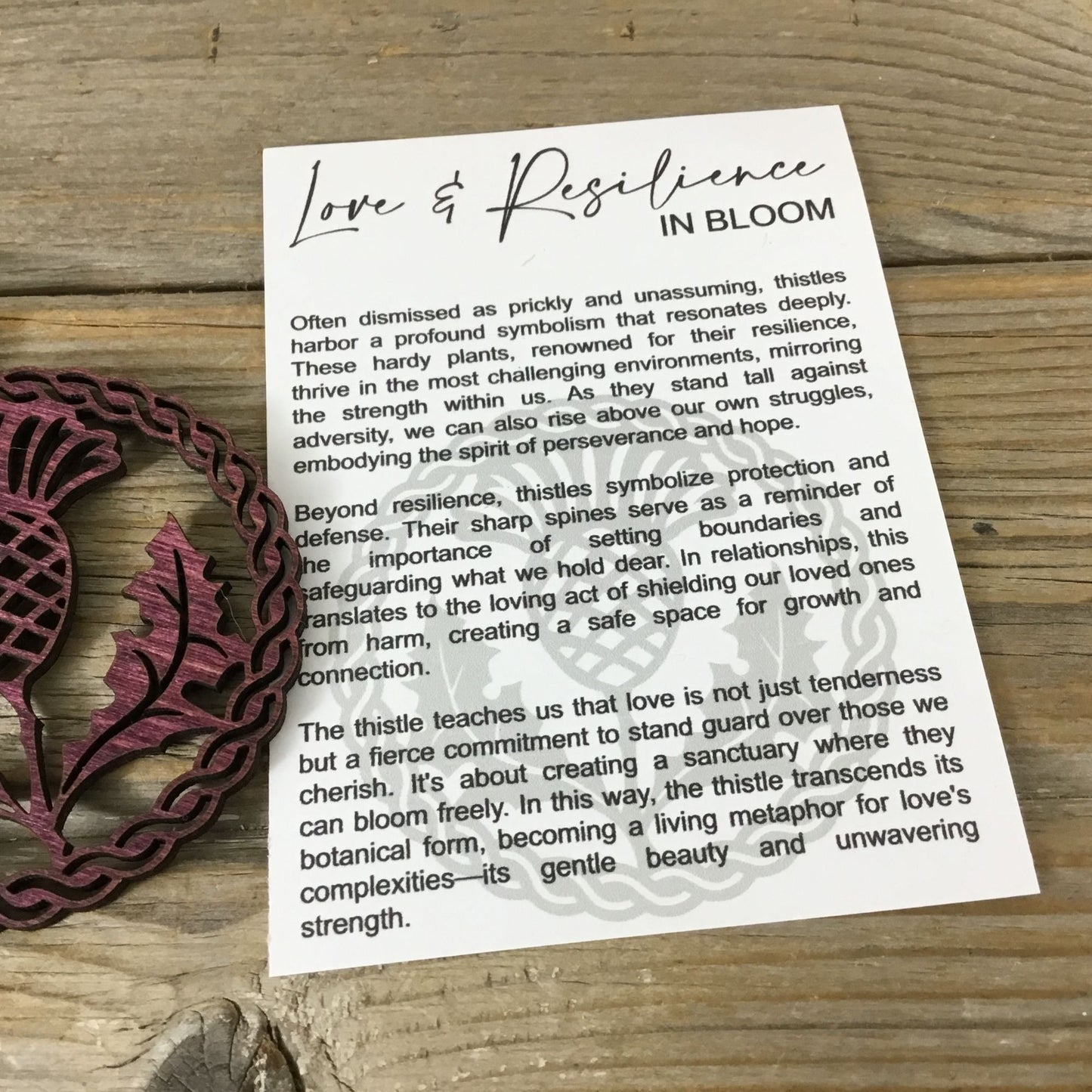 Thistle Ornament with Story Card – Love & Resilience in Bloom