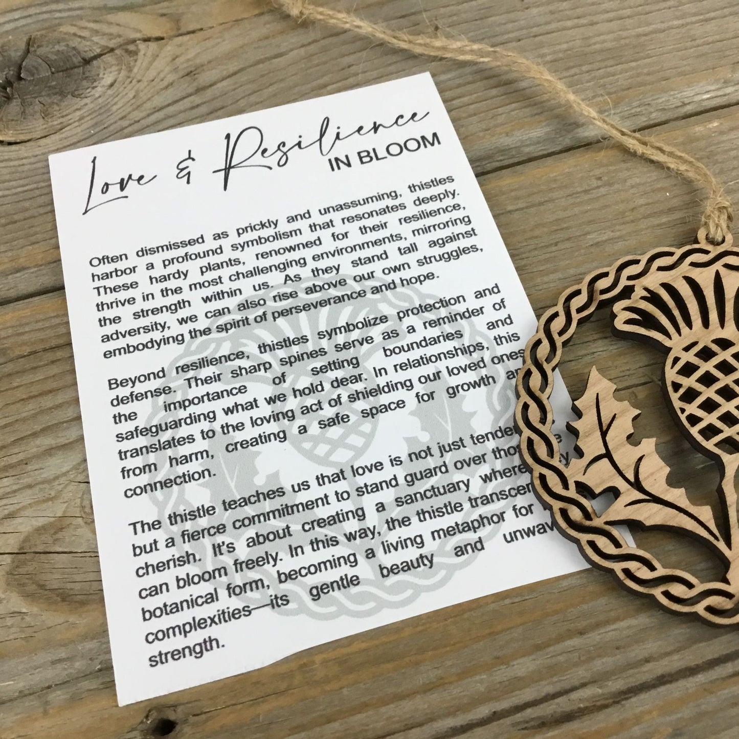 Thistle Ornament with Story Card – Love & Resilience in Bloom
