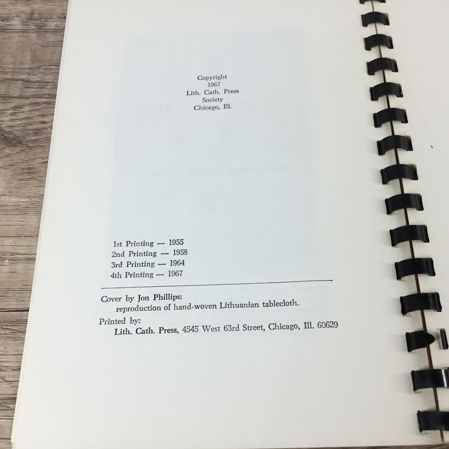 Popular Lithuanian Recipes Cookbook 1967 Josephine J. Dauzvardis Spiral Bound