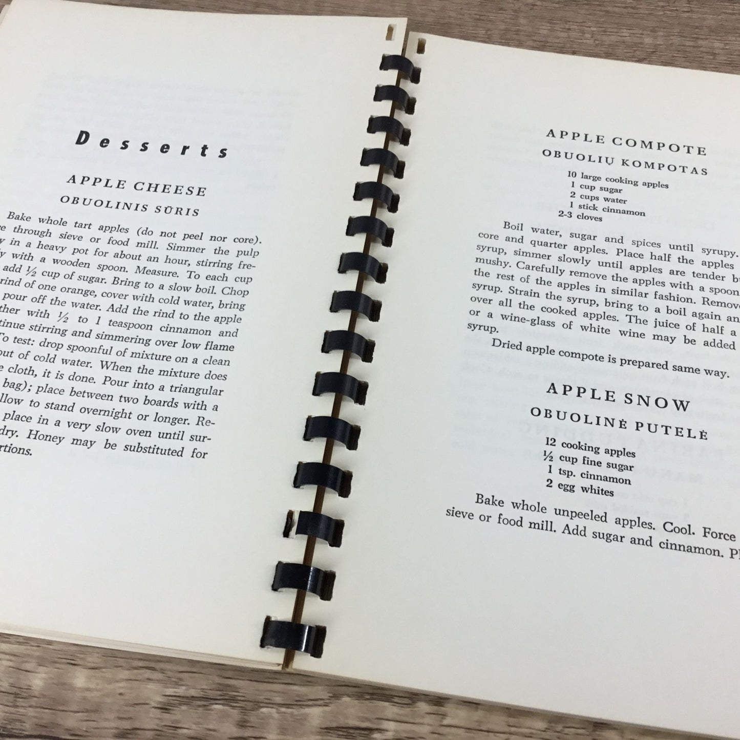 Popular Lithuanian Recipes Cookbook 1967 Josephine J. Dauzvardis Spiral Bound