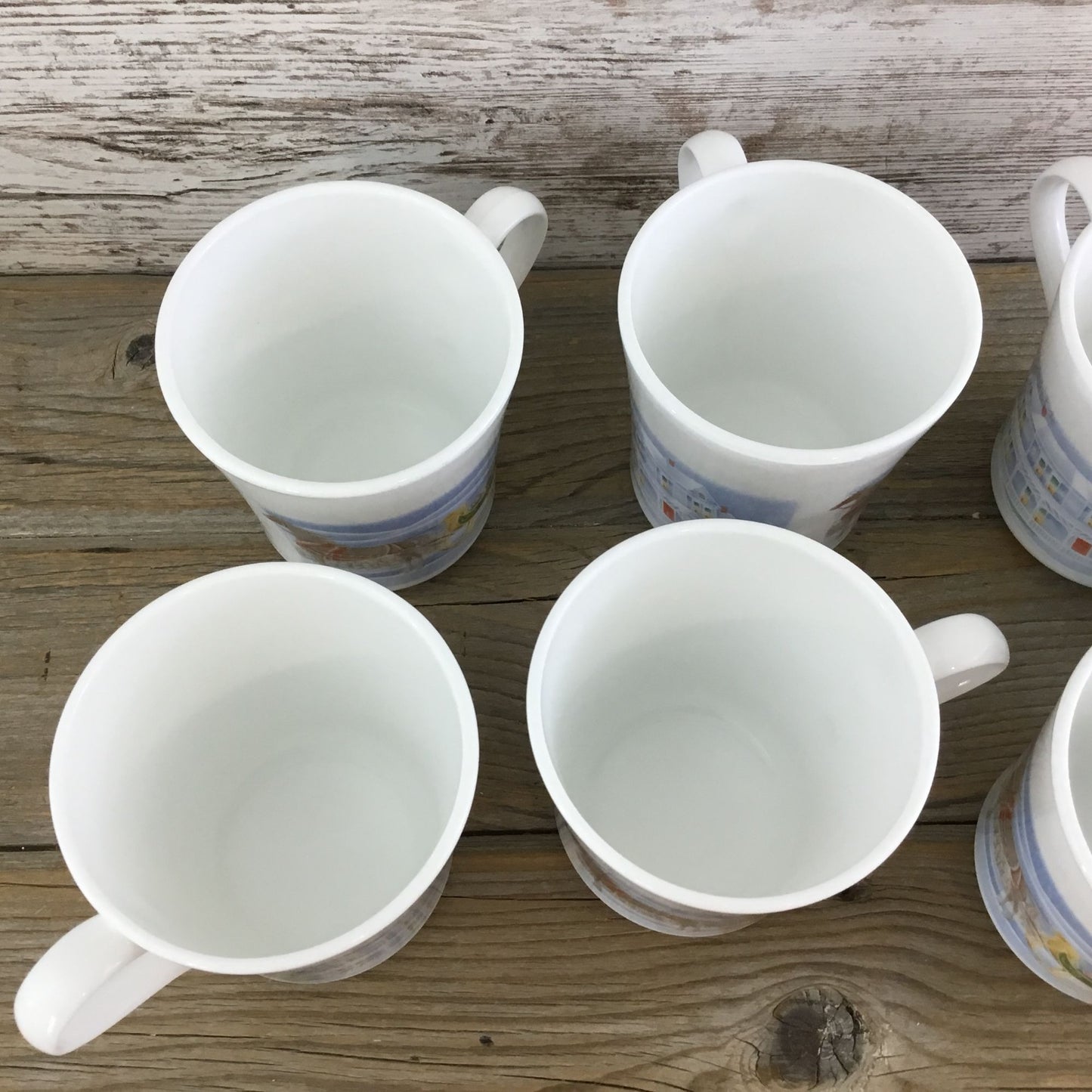 Set of 7 Corelle Country Memories Cup Saucer Sets Christmas Horse Sleigh Winter