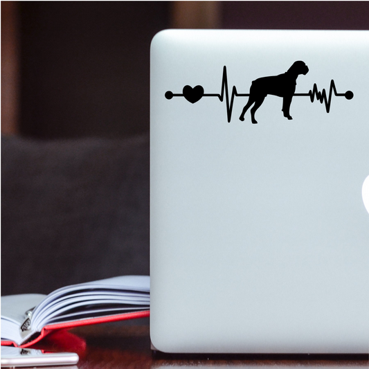 Boxer EKG Heartbeat Decal