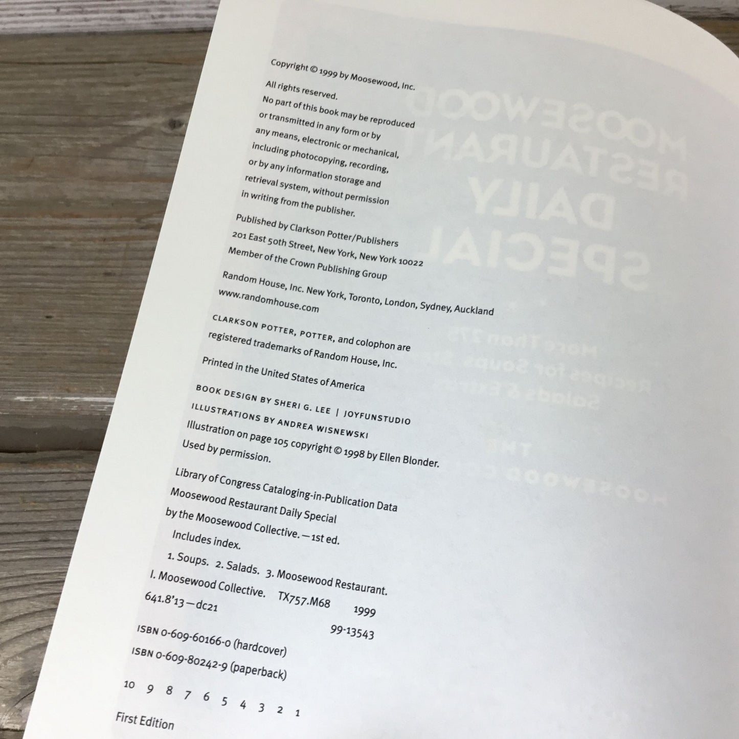 Moosewood Restaurant Daily Special Cookbook 1999 First Edition