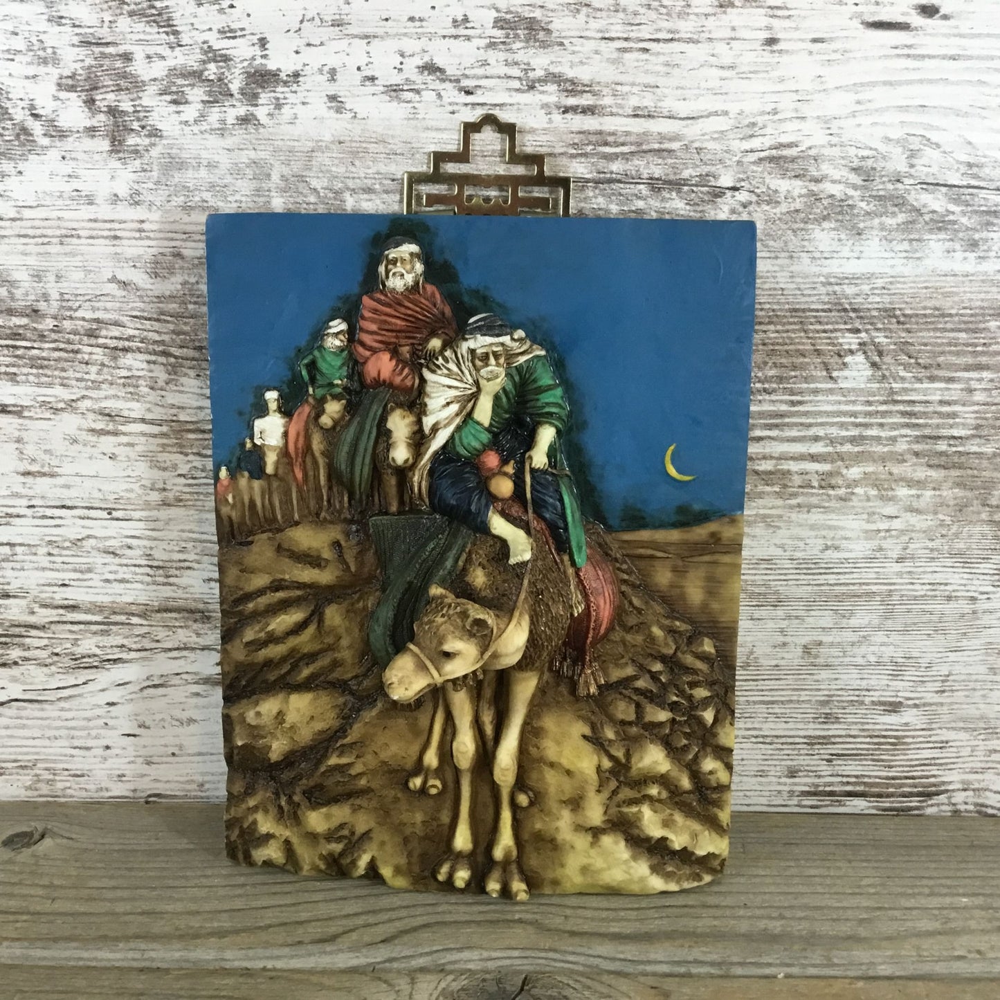 Vintage 3D Middle Eastern Camel Wall Plaque