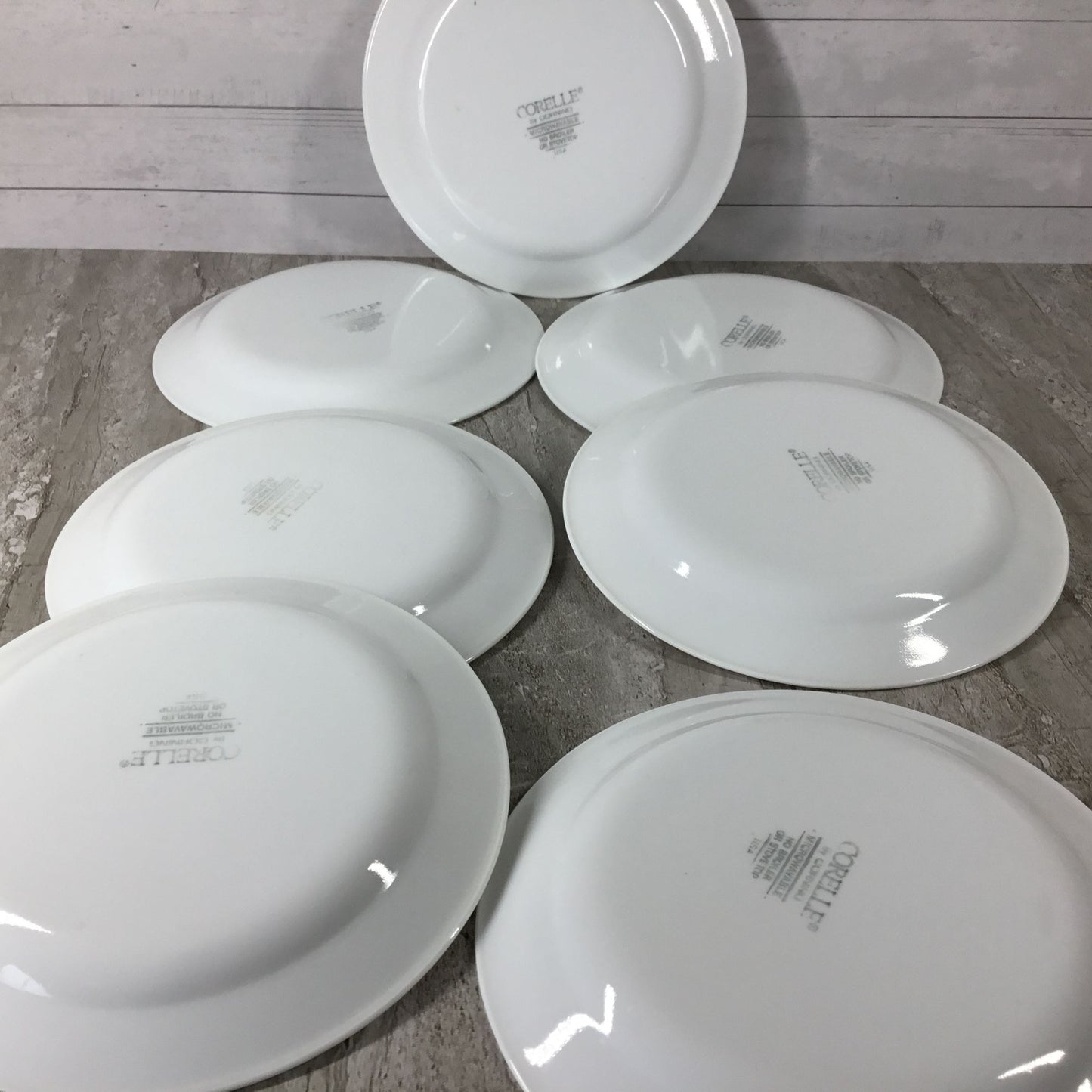 Set of 7 Corelle Corning Veranda Salad Dessert Bread Plates 7 1/4" Pink Flowers