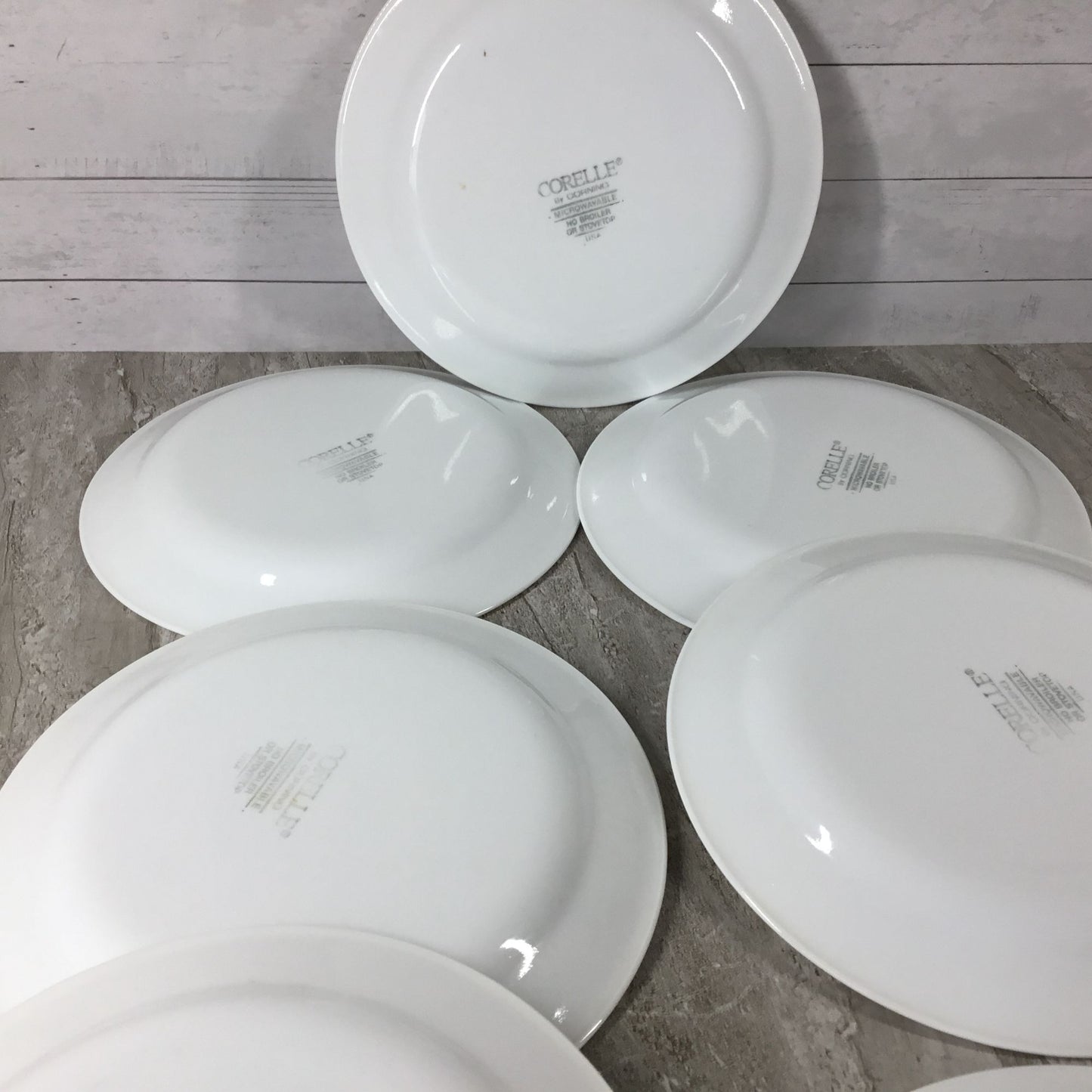 Set of 7 Corelle Corning Veranda Salad Dessert Bread Plates 7 1/4" Pink Flowers