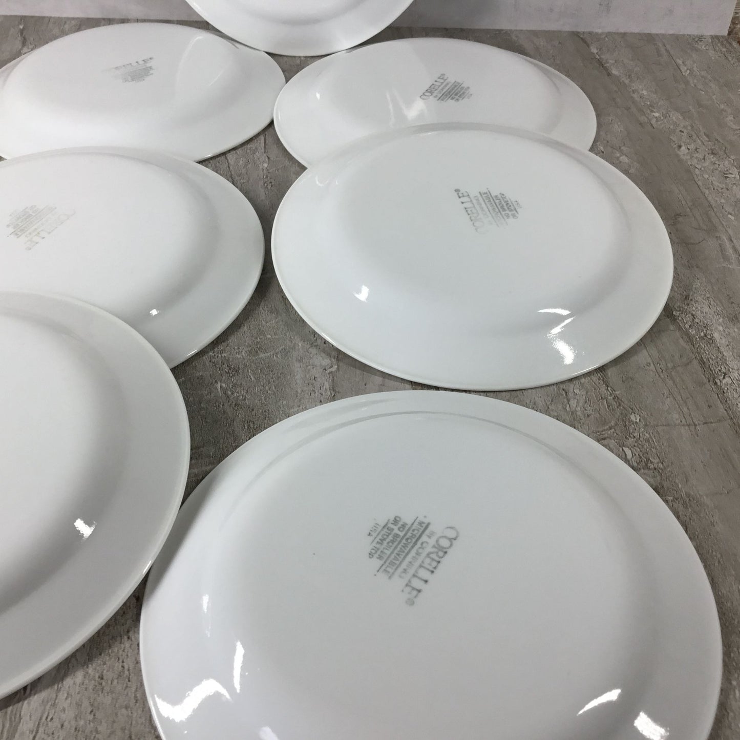 Set of 7 Corelle Corning Veranda Salad Dessert Bread Plates 7 1/4" Pink Flowers