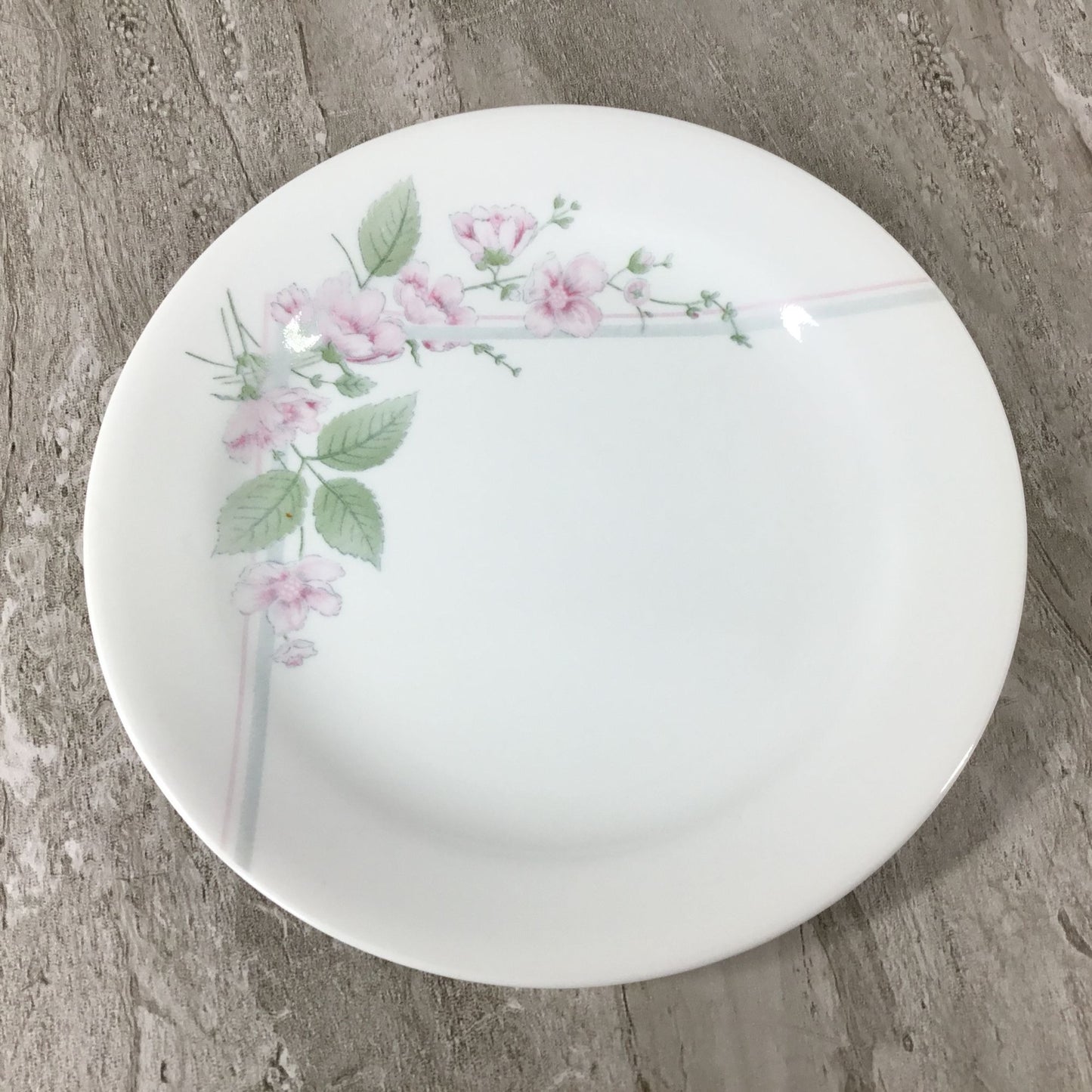 Set of 7 Corelle Corning Veranda Salad Dessert Bread Plates 7 1/4" Pink Flowers