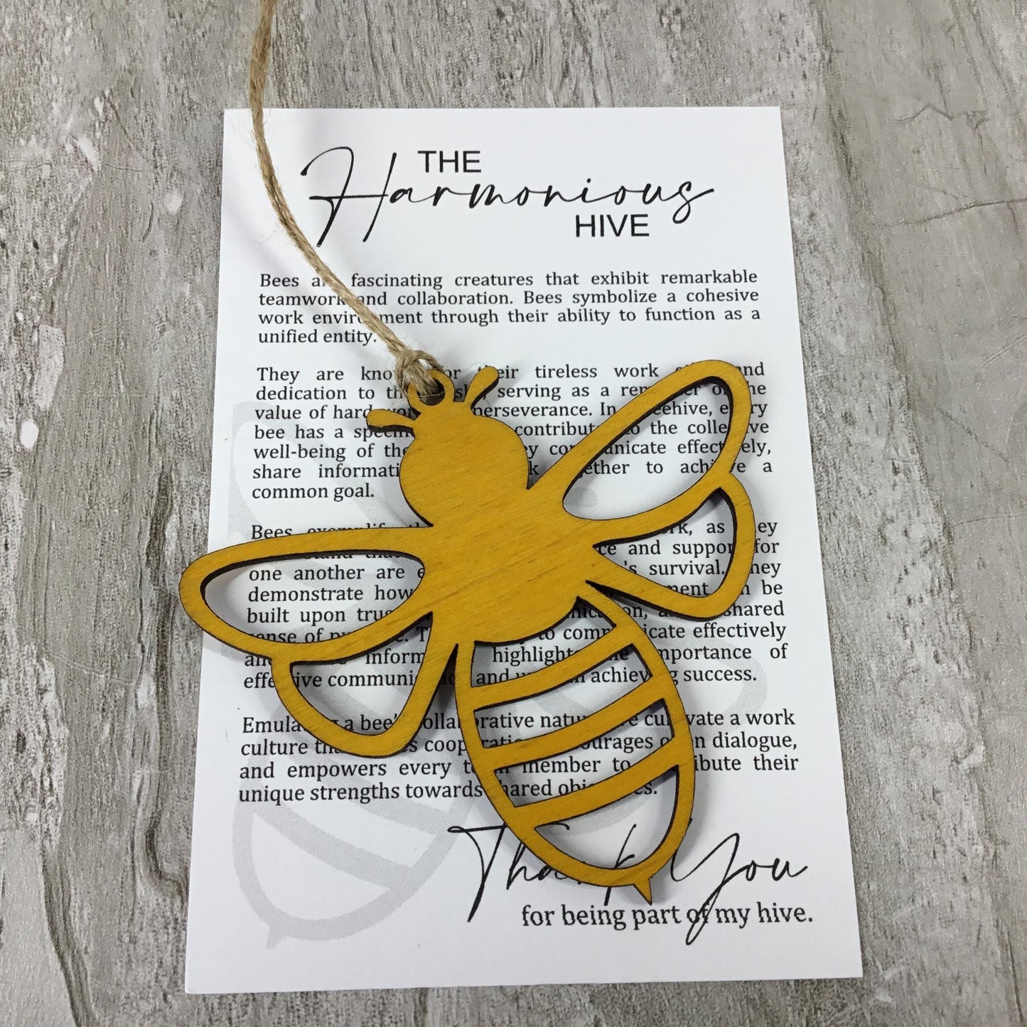 The Harmonious Hive Bee Story Card Ornament