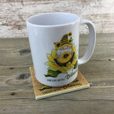 Sunflower Gnome Live Life in Full Bloom Coffee Mug