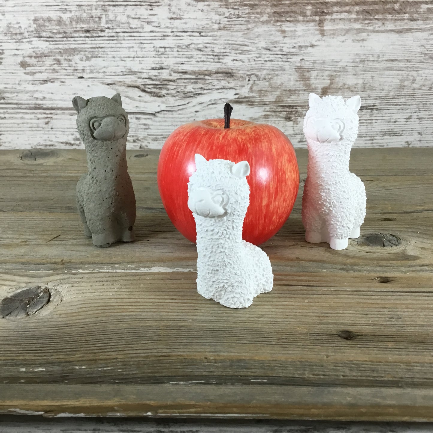 Set of 3 Handmade Alpacas, Unpainted, Paint Your Own, Flawed