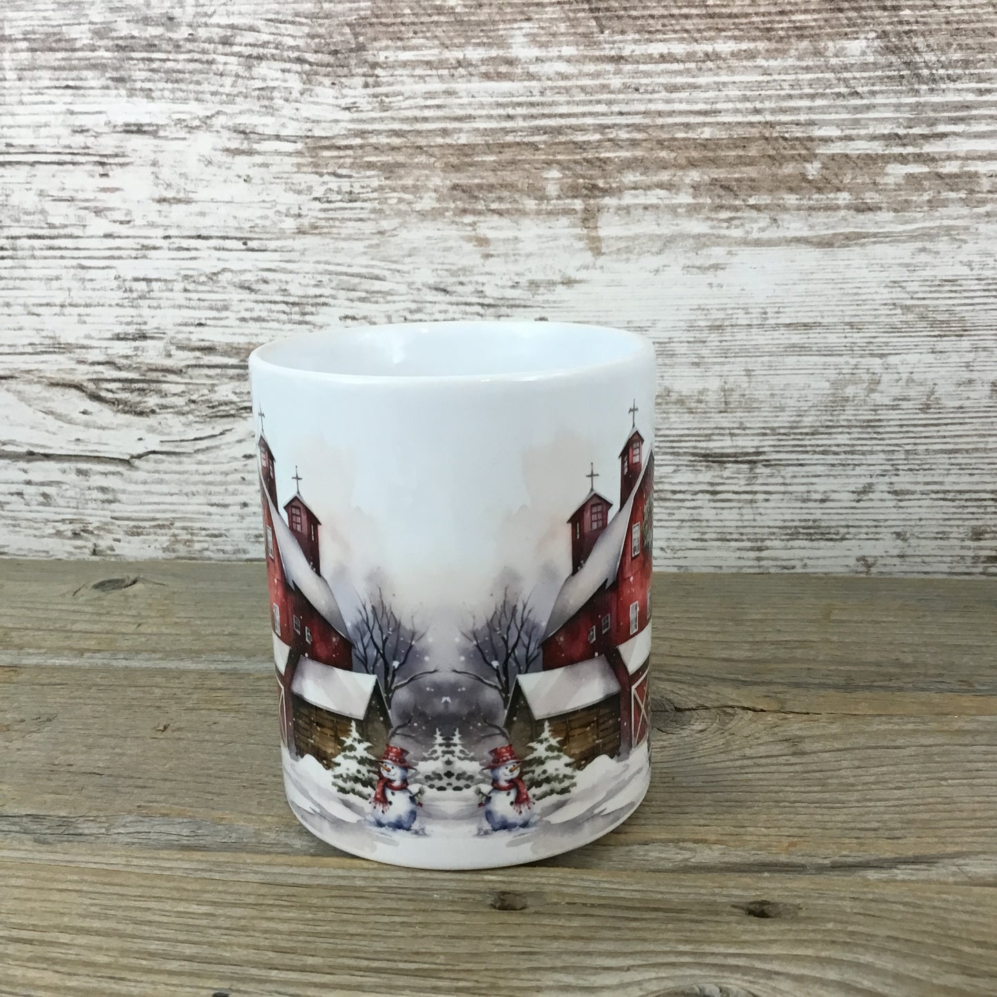 Red Truck Christmas on the Farm Ceramic Coffee Mug