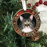 We Wish You A Meowy Christmas Cat Picture Christmas Ornament