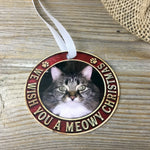 We Wish You A Meowy Christmas Cat Picture Christmas Ornament