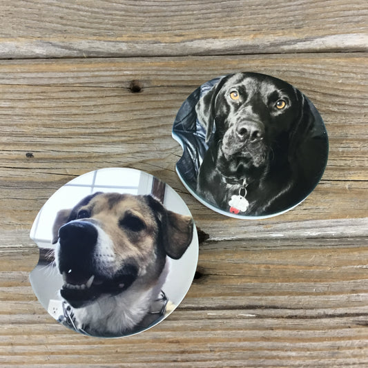 Personalized Picture Car Coasters Set of 2