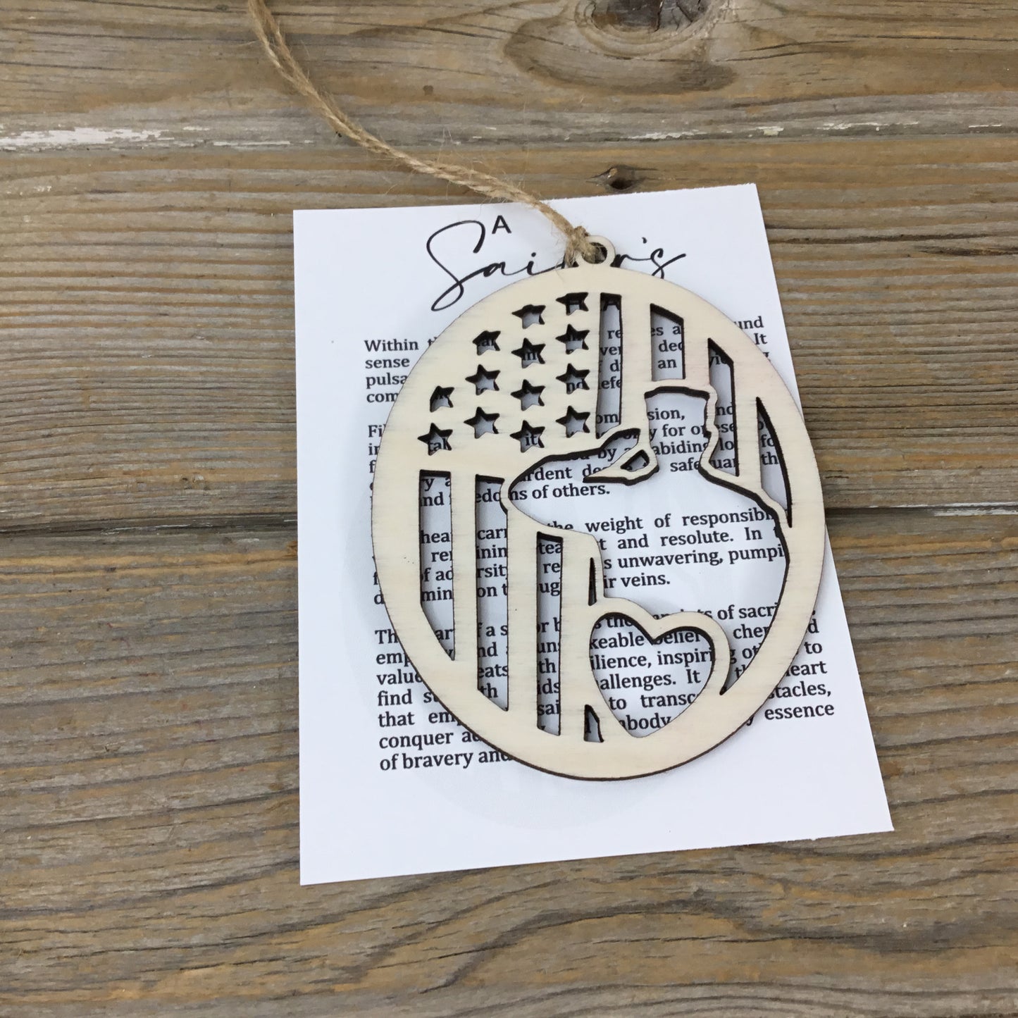 A Sailor’s Heart Story Card Ornament