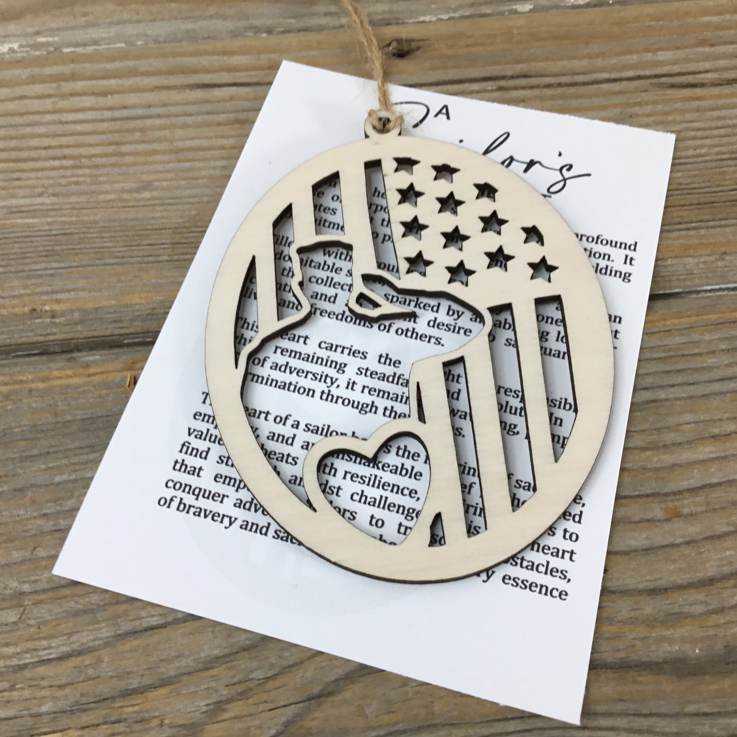A Sailor’s Heart Story Card Ornament