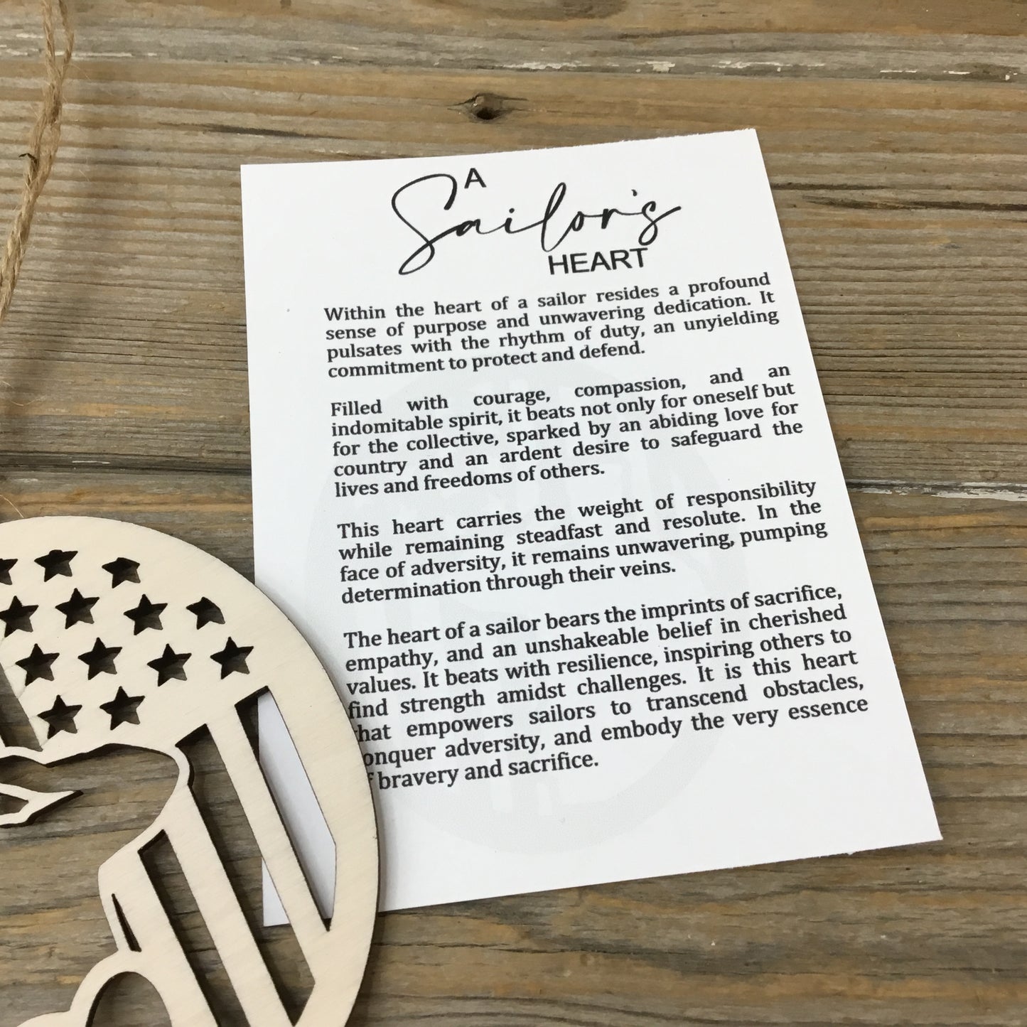 A Sailor’s Heart Story Card Ornament