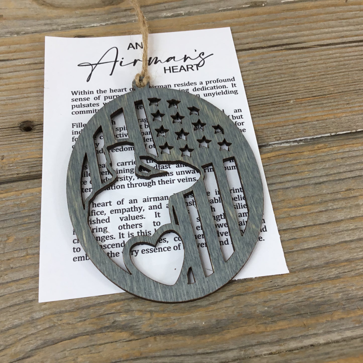 An Airman’s Heart Story Card Ornament