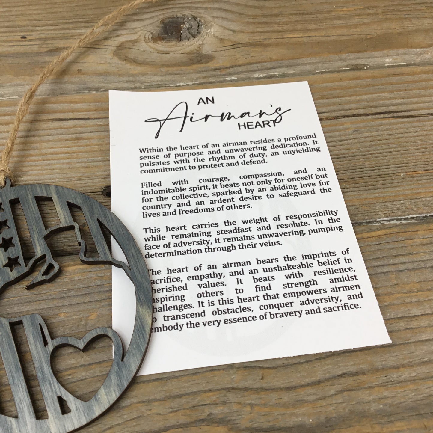 An Airman’s Heart Story Card Ornament