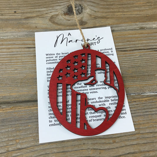 A Marine’s Heart Story Card Ornament