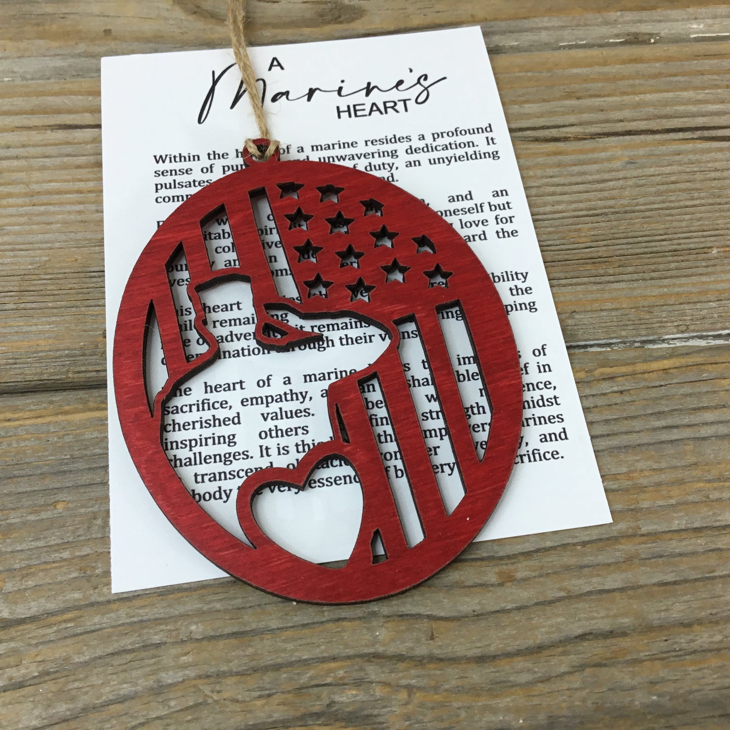 A Marine’s Heart Story Card Ornament