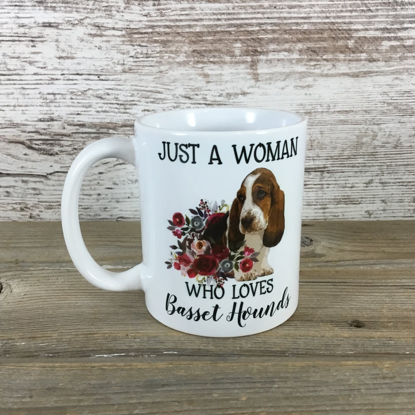 Just a Woman that Loves Basset Hounds Coffee Mug