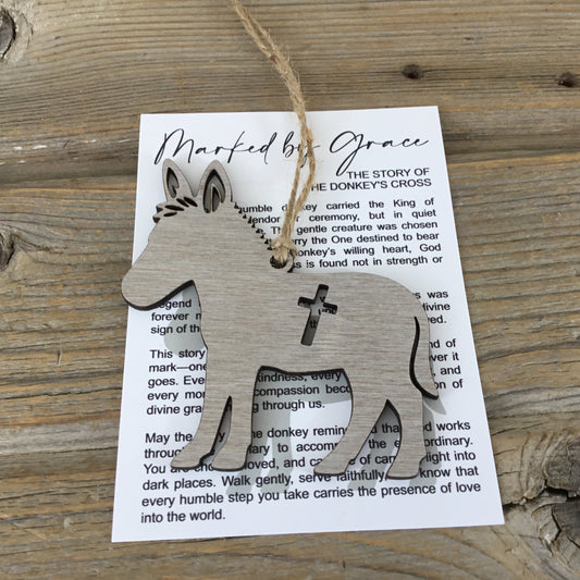 Donkey Story Card Ornament – The Story of the Donkey’s Cross