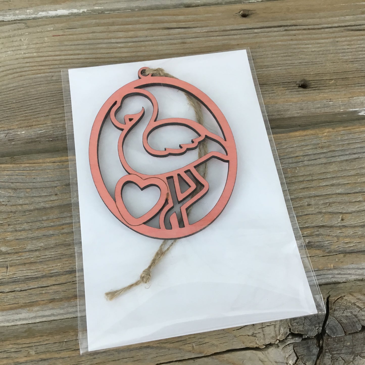 Flamingo Whispers of Grace & Harmony Story Card Ornament