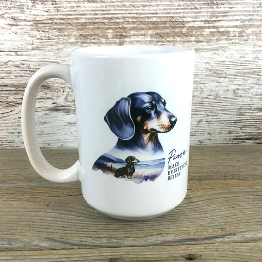 Dachshund Paws Make Everything Better Ceramic Coffee Mug