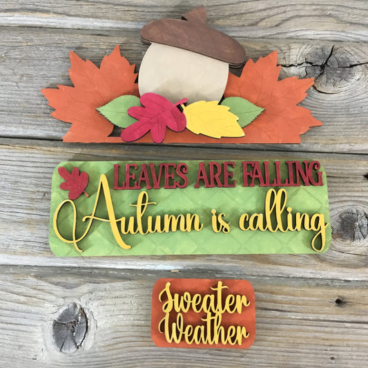 Autumn Leaves Insert for Interchangeable Farmhouse Truck DIY Paint Kit