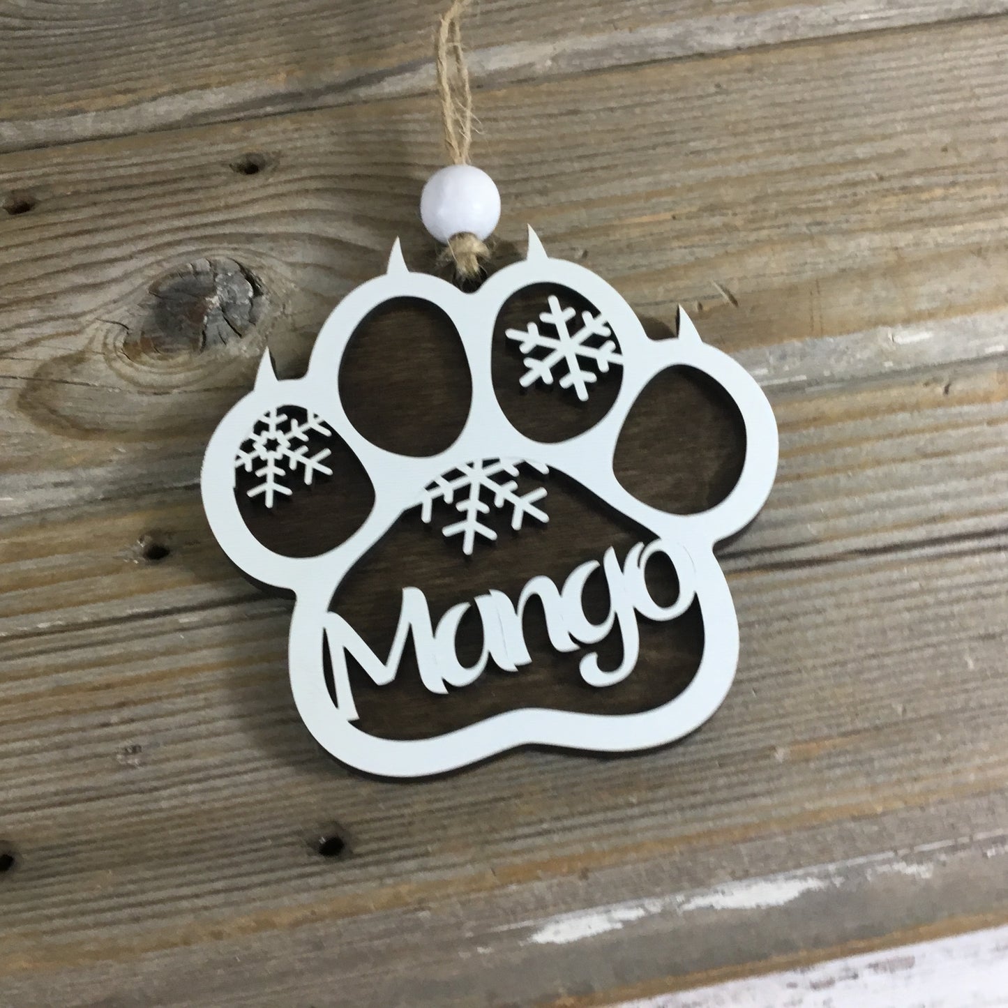 Personalized Name Cat Paw Print Ornament – Pet Keepsake or Custom Memorial