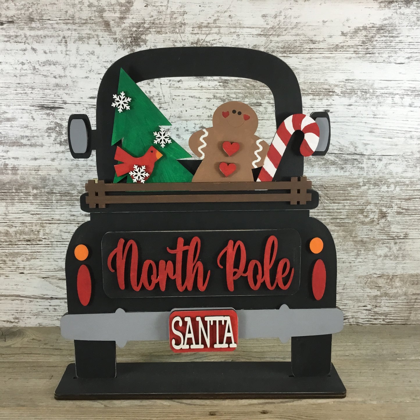 North Pole Insert - Unpainted DIY Paint Kit for Interchangeable Decor