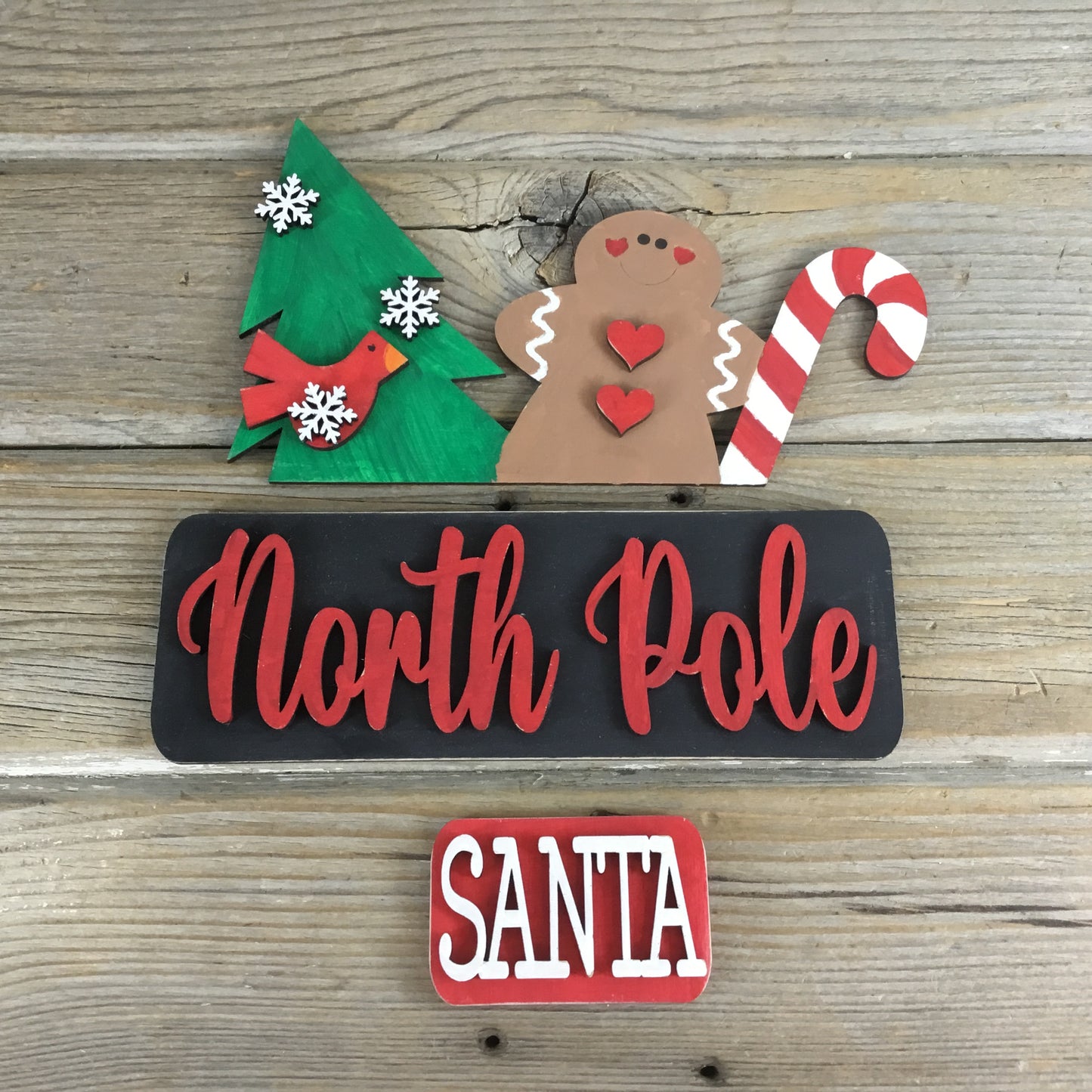 North Pole Insert for Interchangeable Farmhouse Truck DIY Paint Kit