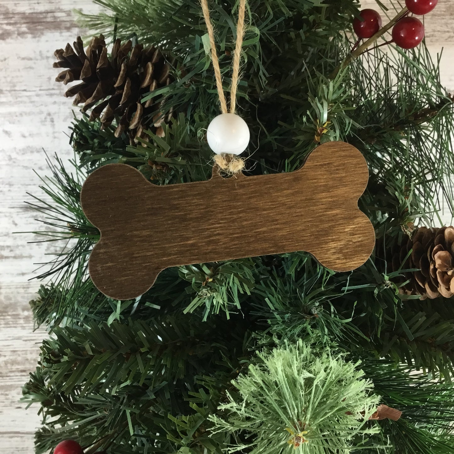 Personalized Name Dog Bone Ornament – Custom Pet Keepsake