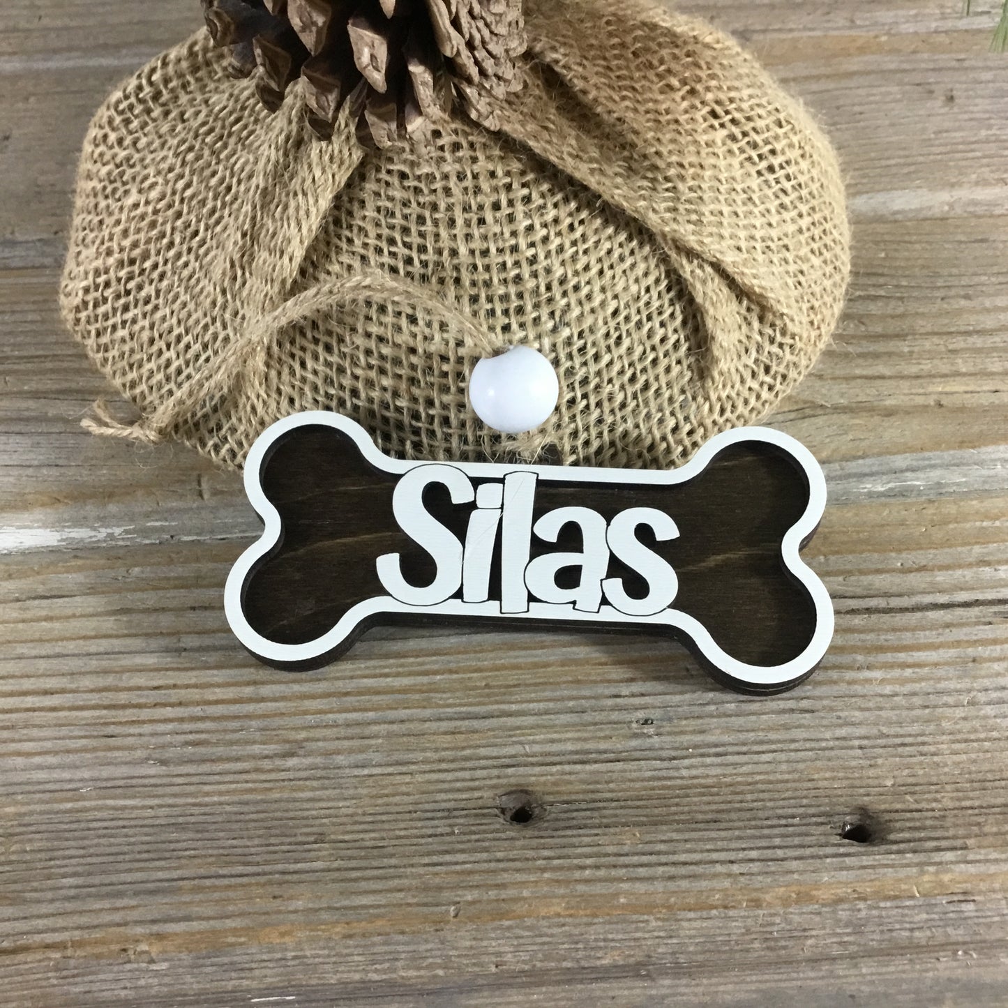 Personalized Name Dog Bone Ornament – Custom Pet Keepsake