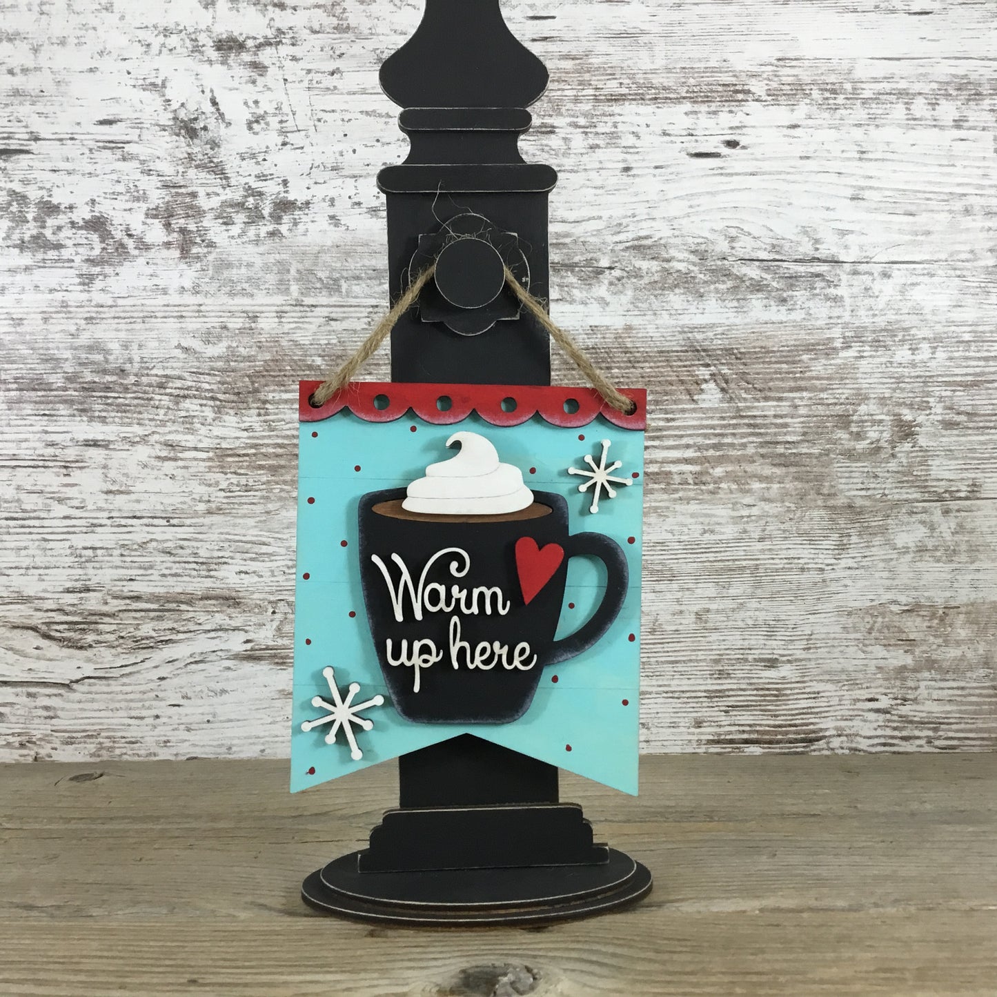 Wooden Post Sign Holder for Mini Signs and Ornaments  DIY Wood Blank