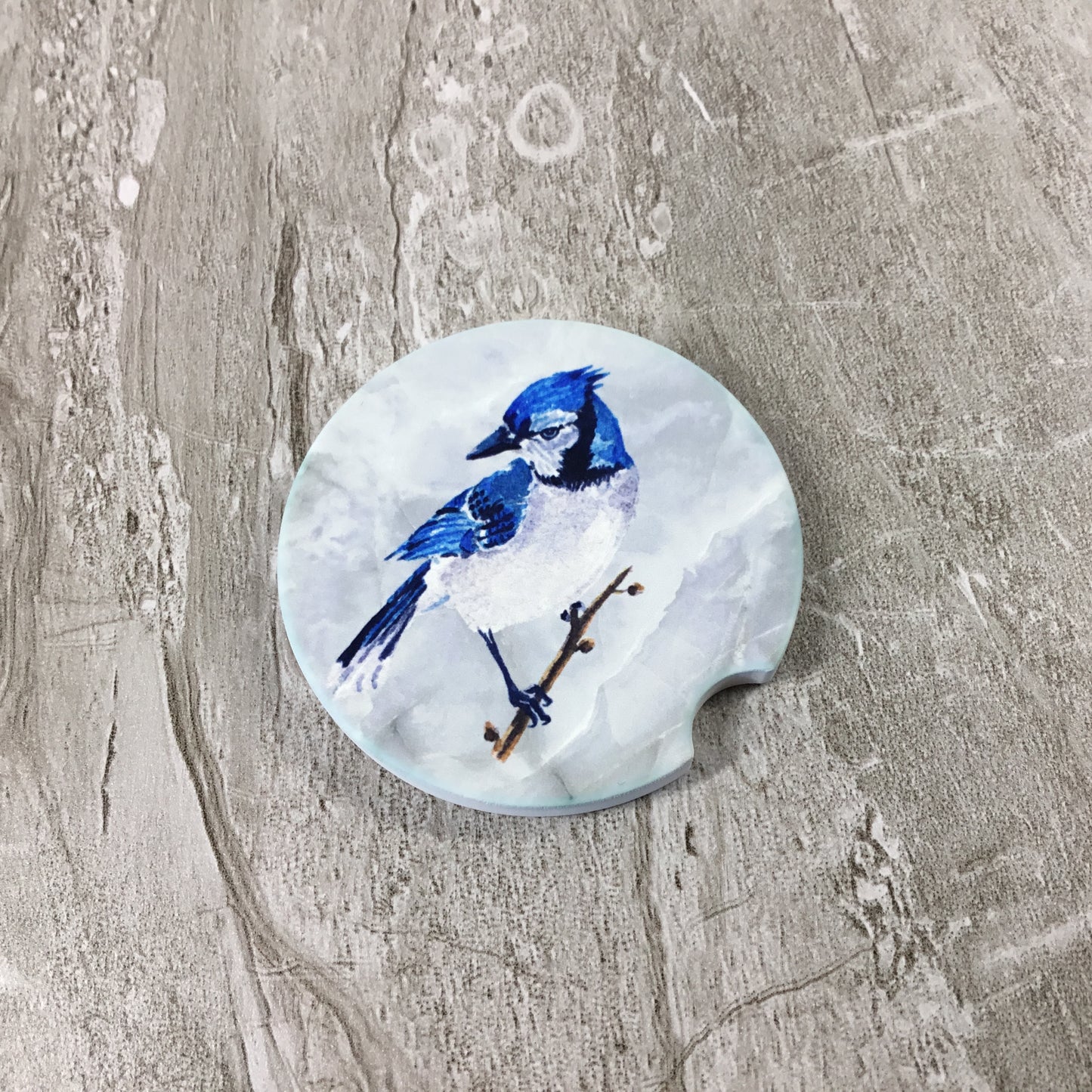 Blue Jay Car Coasters Set of 2