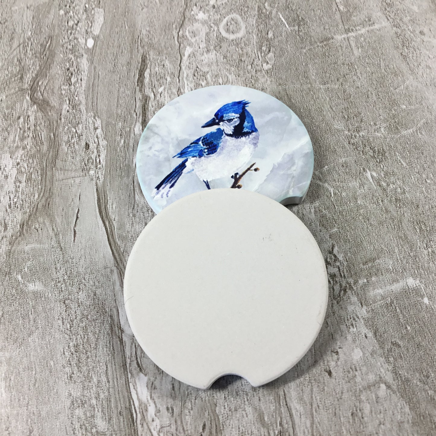 Blue Jay Car Coasters Set of 2