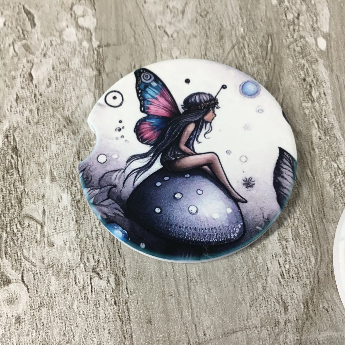Fantasy Mushroom Mandala Forest Set of 2 Car Coasters