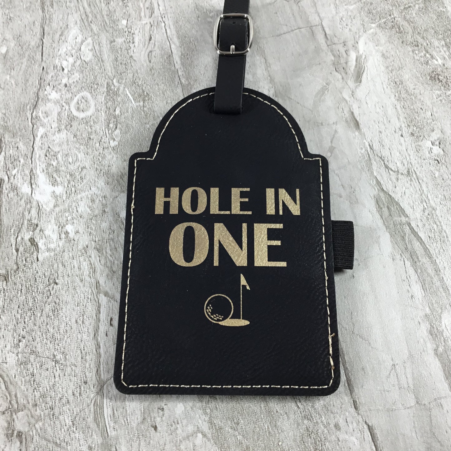 Hole in One Golf Bag Tag Tee Holder