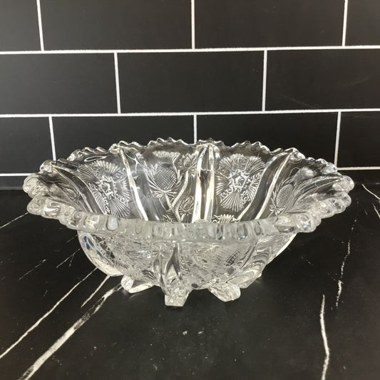 Higbee Paneled Thistle Glass Bowl 