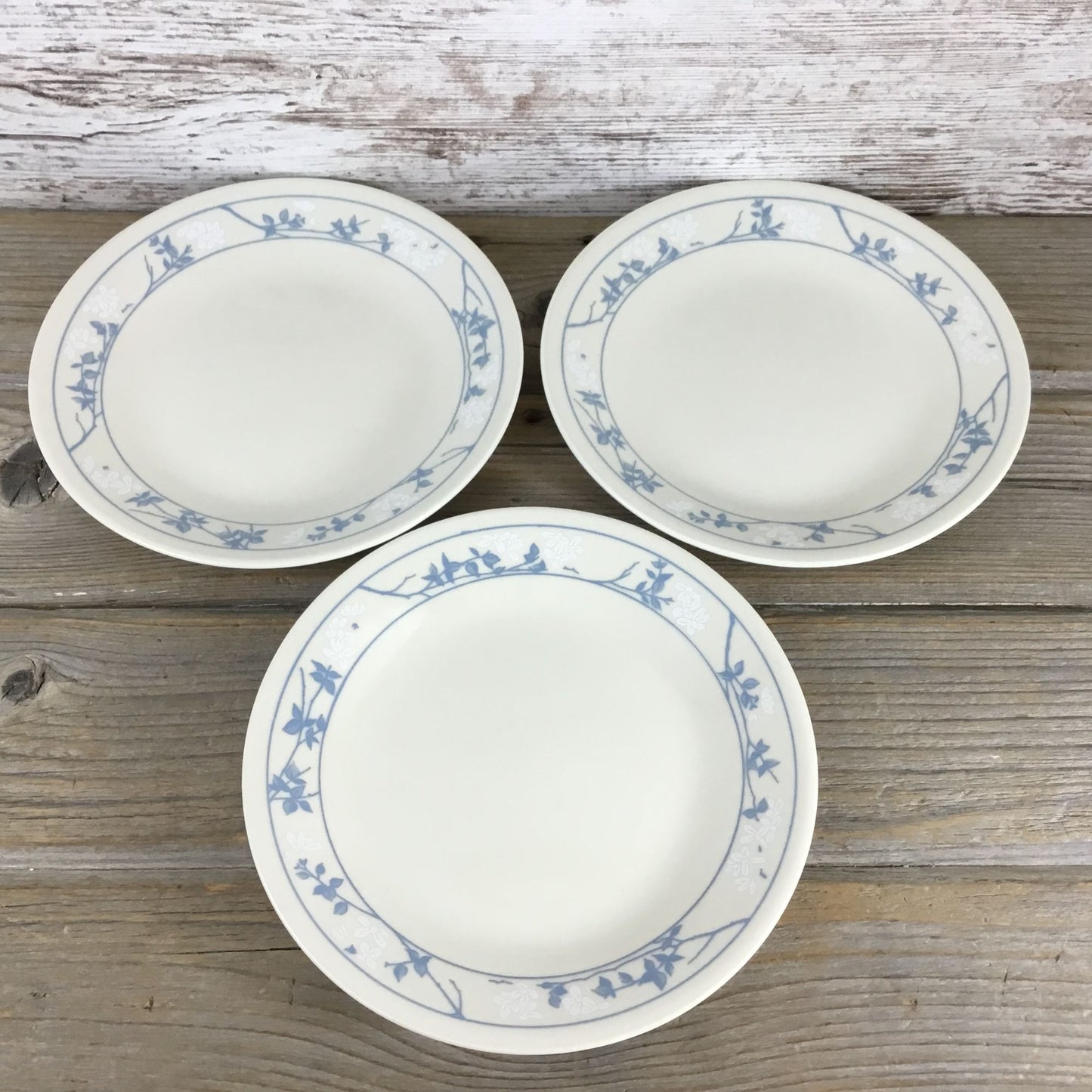 Set Of 3 Corelle First Of Spring Bread/Salad Plates 6.75" Beige/Sandstone & Blue