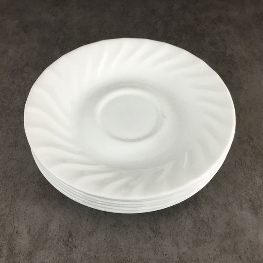 Corelle By Corning Enhancements 6¼" White Swirl Saucers Set Of 6