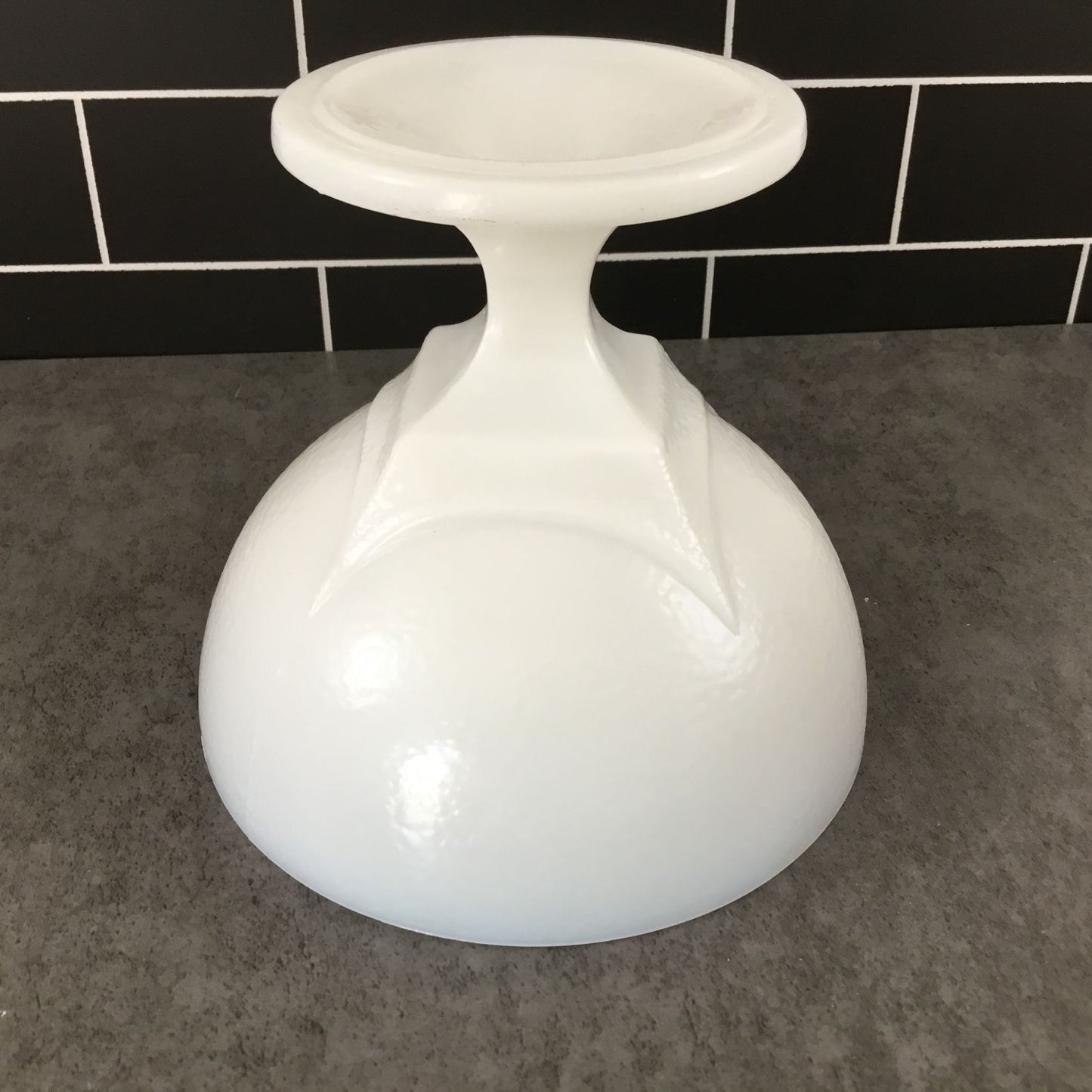 Milk Glass Orange Peel Textured Footed Compote