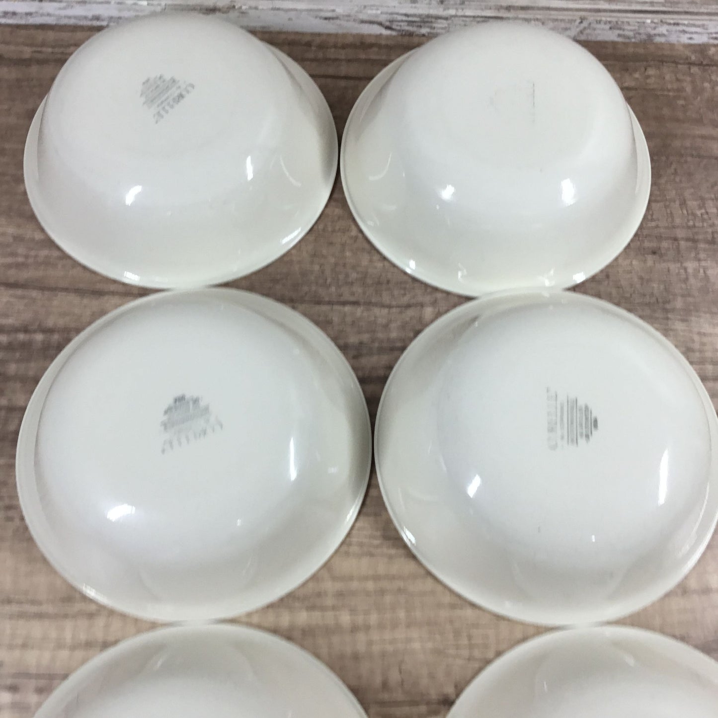 Set of 7 Corelle First Of Spring 6.25" Cereal Bowls Sandstone/Beige w/ Blue Band