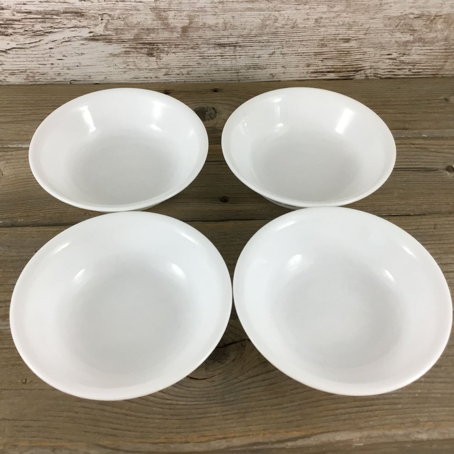 Set of 4 Corelle Friendship 10 Oz Dessert Bowls 5 3/4" White w/ Gray Flowers