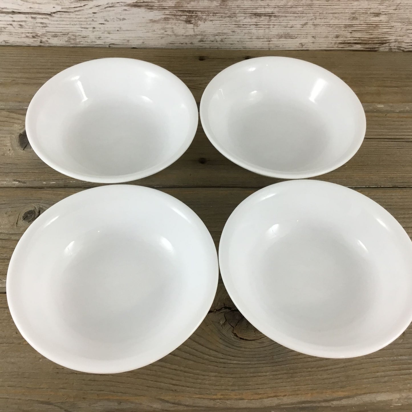 Set of 4 Corelle Friendship 10 Oz Dessert Bowls 5 3/4" White w/ Gray Flowers