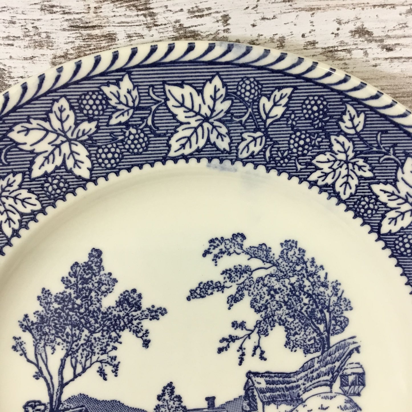 6 Homer Laughlin Stratwood Collection Shakespeare Country Blue 10" Dinner Plates