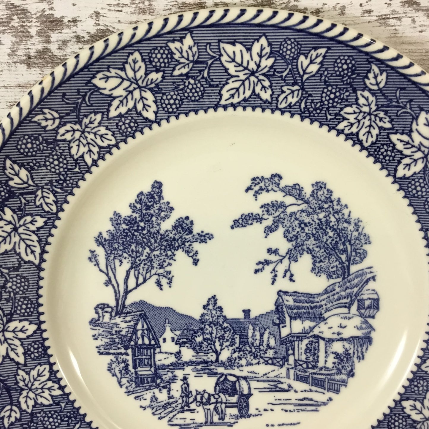 6 Homer Laughlin Stratwood Collection Shakespeare Country Blue 10" Dinner Plates